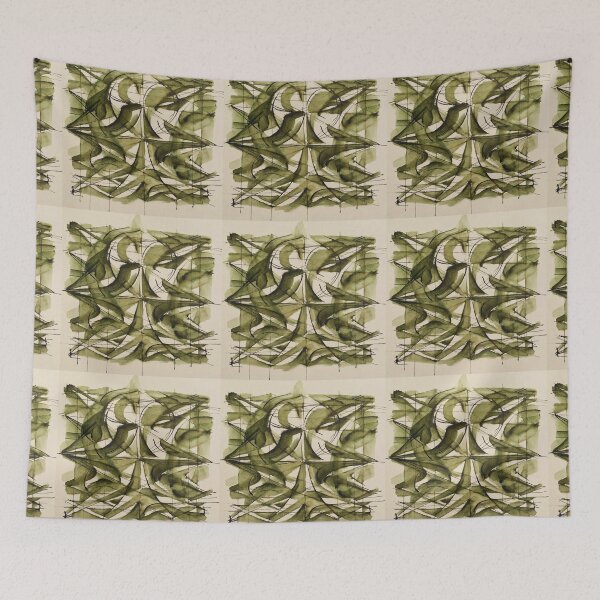 Item preview, geometric sketch  designed and sold by curvedcanvas.