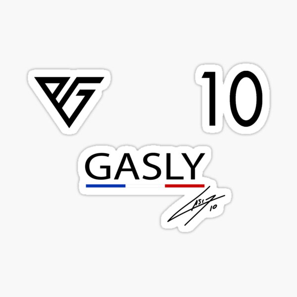 " Pierre Gasly 10 French Edition " Sticker by ArcticWolfMerch Redbubble