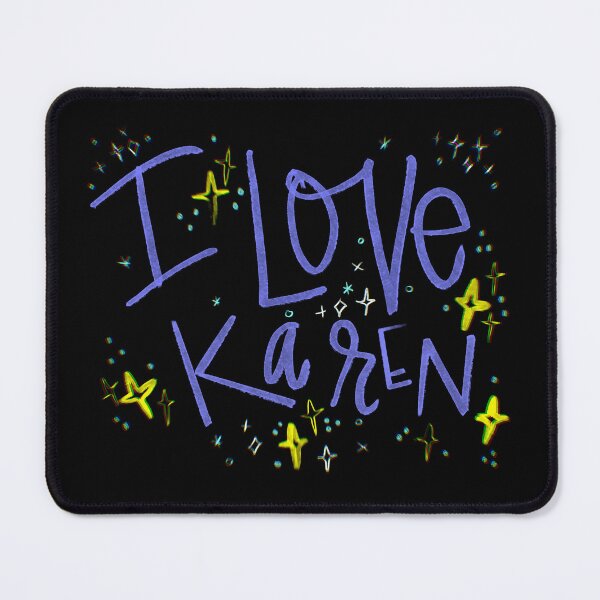 Item preview, I LOVE KAREN CUSTOM NAME PURPLE designed and sold by GIVENGRACE.ART.