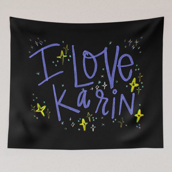 Item preview, I LOVE KARIN CUSTOM NAME PURPLE  designed and sold by GIVENGRACE.ART.