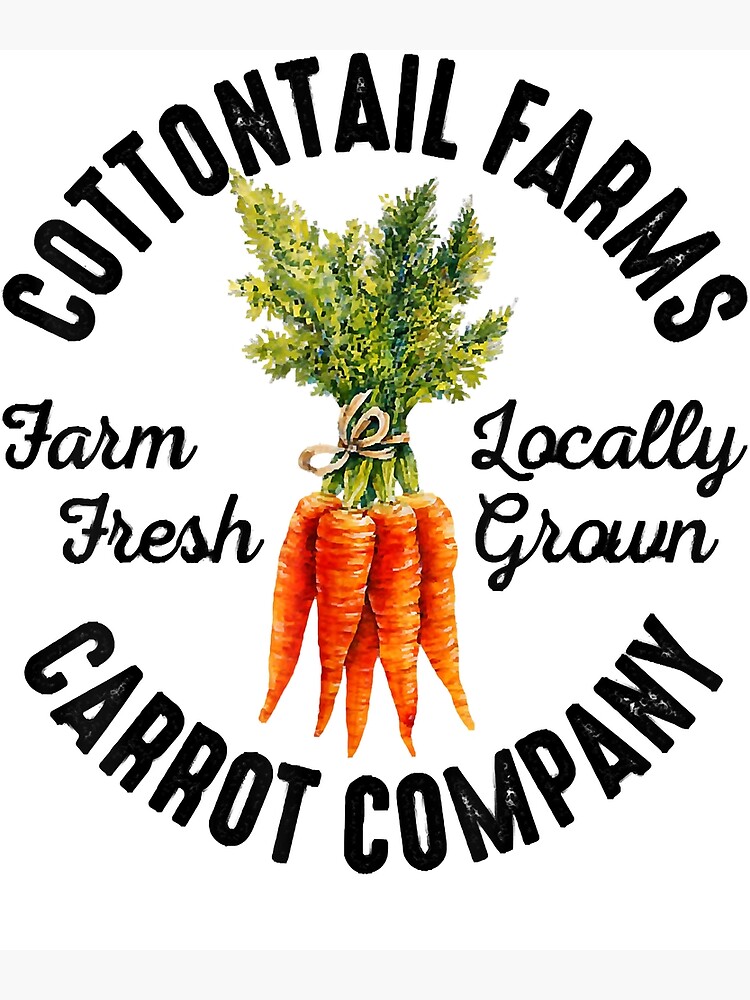"Cottontail Farms Carrot Company, Farm Fresh, Easter Day 2022 " Poster