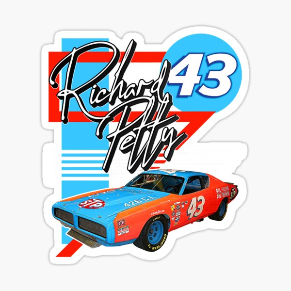 2 LOT RICHARD PETTY # 43 NASCAR Embrodered Iron Or Sewn On Patches Free Ship 