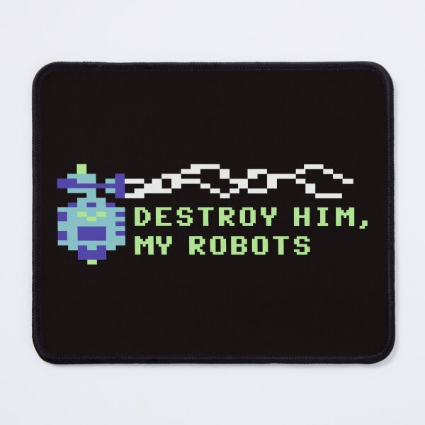 Item preview, Retro Gaming Impossible Mission Robot - Destroy Him, My Robots! designed and sold by essjaydesigns.