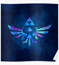 Skyward Sword Paint Blue Poster