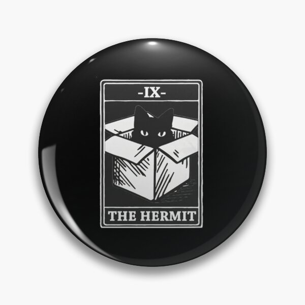Item preview, Black Cat IX The Hermit designed and sold by sidartacloth.