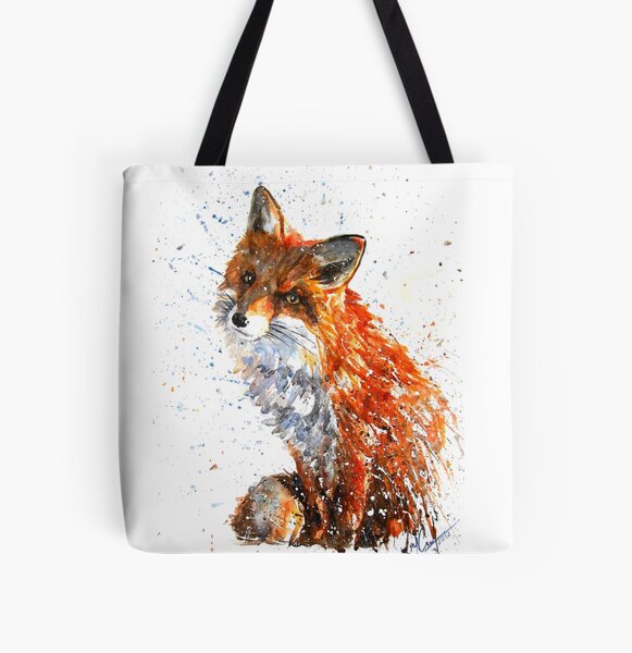 Fox watercolor All Over Print Tote Bag