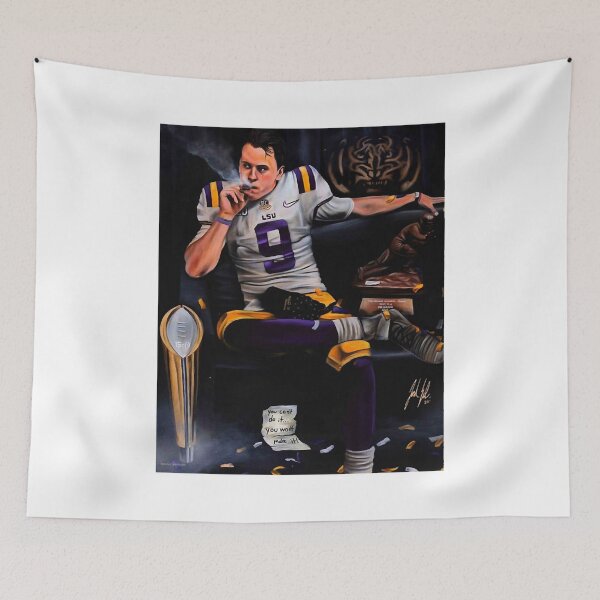 Item preview, Natural Soccer League Overcome Yourself Smoke Burrow Purple Cool designed and sold by JimenezIllusion.