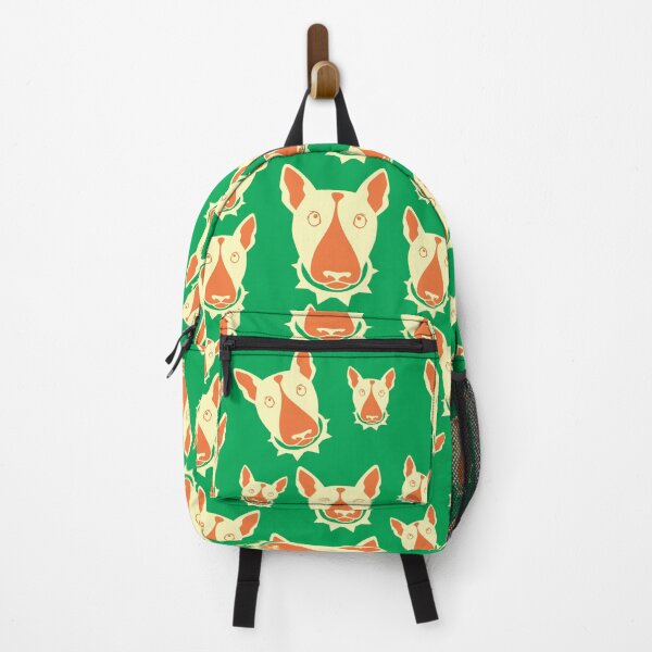Item preview, Adorable Bull Terrier - green background and orange face designed and sold by hardscuffle.
