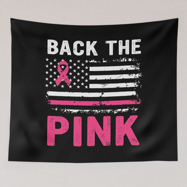 Item preview, Back The Pink Ribbon Flag Breast Cancer Awareness designed and sold by BoriJanis.