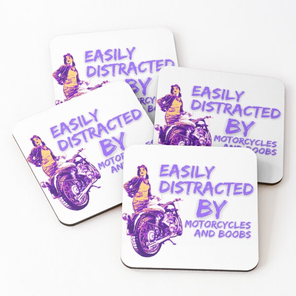 Item preview, BIKER RIDER EASILY DISTRACTED BY MOTORCYCLES AND BOOB designed and sold by BestdesignerFM.