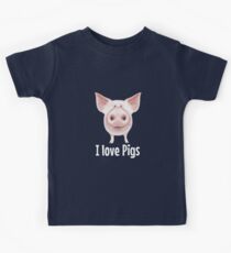 Ich liebe Schweine Kinder T-Shirt
