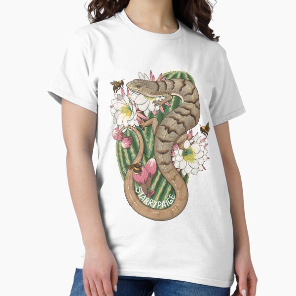 Item preview, Southern Alligator Lizard with Blooming Cactus and Bumblebees designed and sold by Paige Penrose.