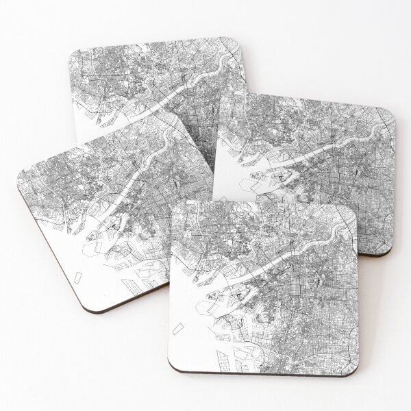 Item preview, Mapa blanco de Osaka designed and sold by multiplicitymap.