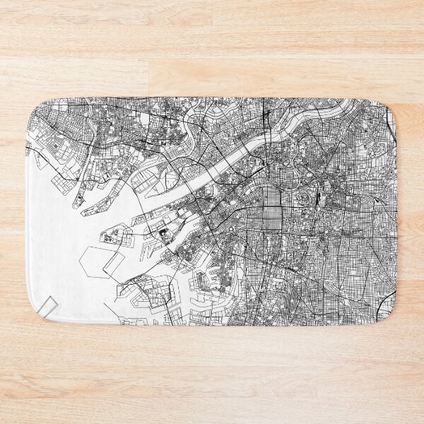 Item preview, Osaka White Map designed and sold by multiplicitymap.