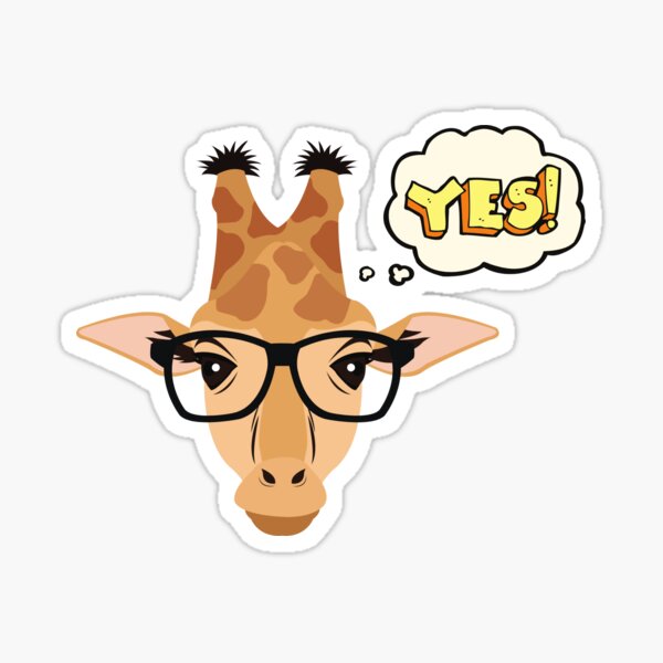 YES Giraffe Sticker