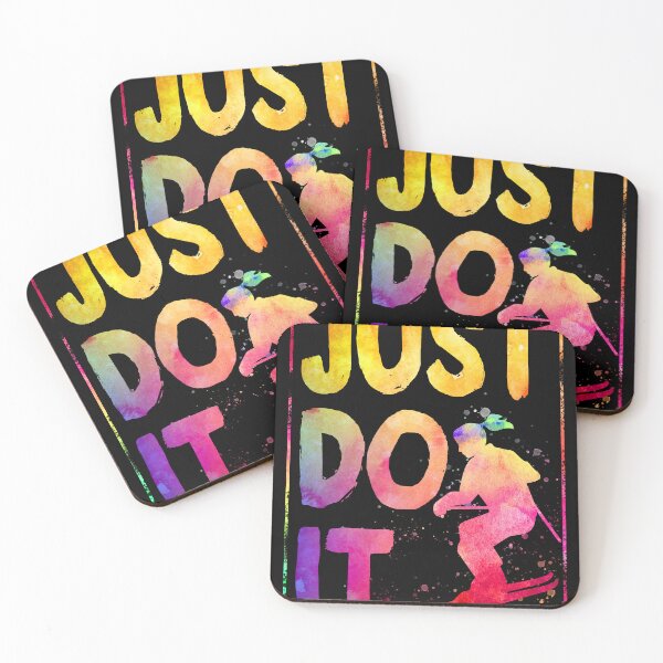Item preview, just do it watercolor Skiing designed and sold by JoycePruit.