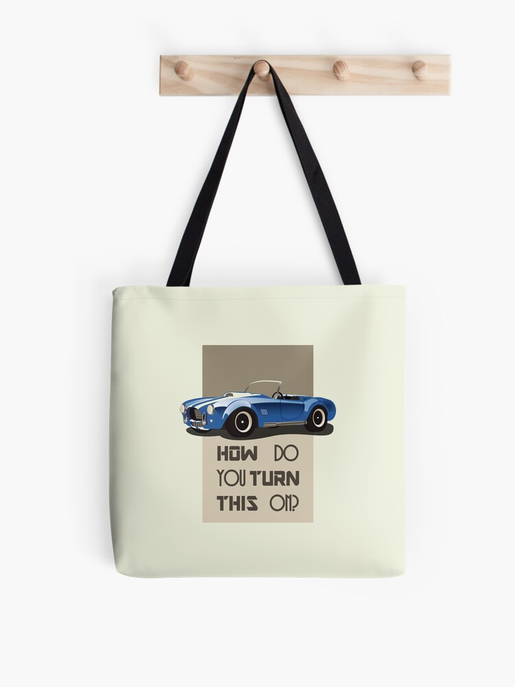 The Classic Game Cheat Code How Do You Turn This On Funny Blue Cobra Car Tote Bag By Thejoyker1986 Redbubble