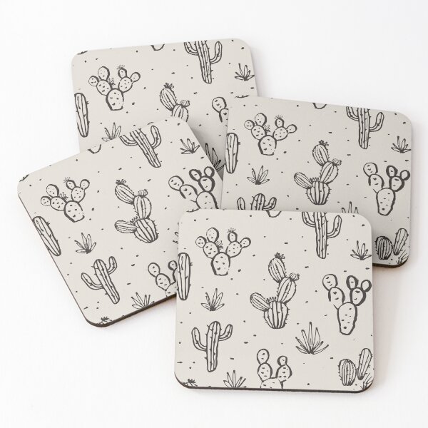 Item preview, Cacti Inks - bone/black designed and sold by SugarPineDesign.