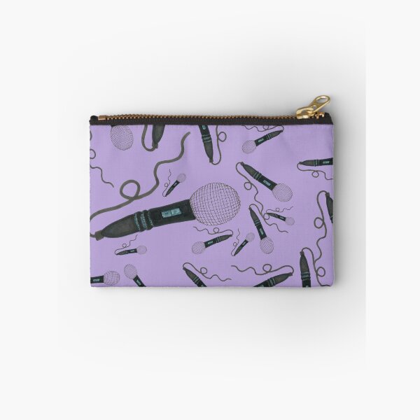 Item preview, Mic Drop Hand Drawn Pattern Indigo Purple Blue Background Pop Music Vintage Retro Microphone designed and sold by H3designs.