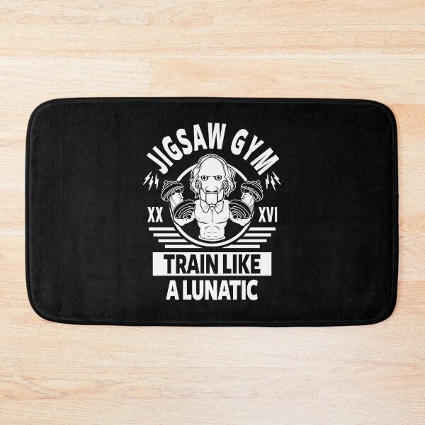 Item preview, Jigsaw Gym Train Like A Lunatic Poster designed and sold by NellieSteven7.