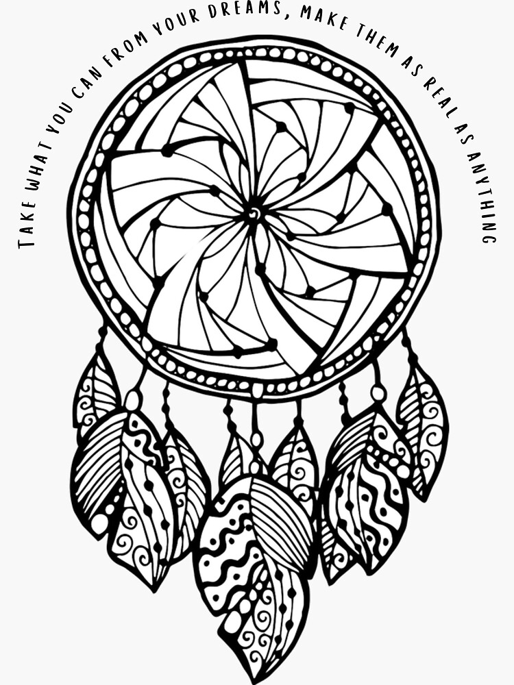 Thumbnail 3 of 3, Sticker, Take what you can from your dreams designed and sold by DontBurnTheDay.