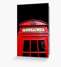 Red London Telephone Box Greeting Card