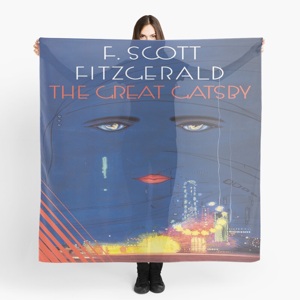 The Great Gatsby Square Book Cover Scarf By Spartancell Redbubble