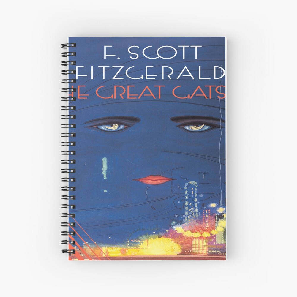The Great Gatsby Square Book Cover Spiral Notebook By Spartancell Redbubble