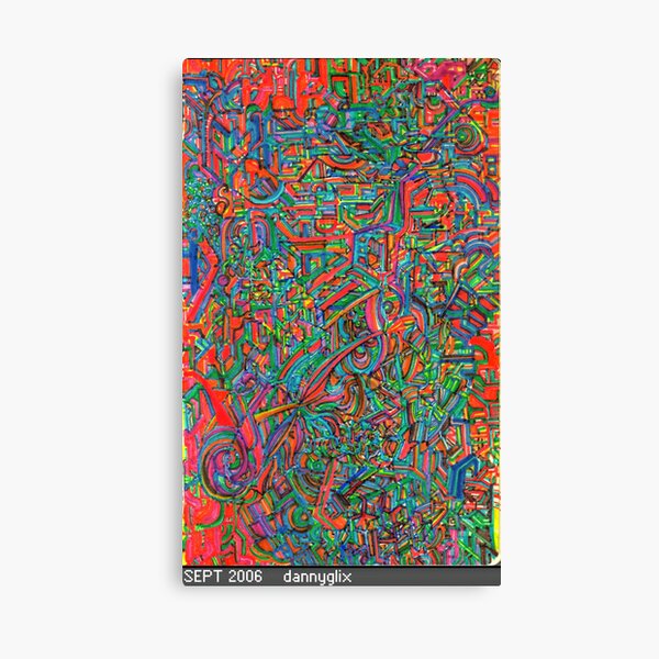 red glitch board Canvas Print