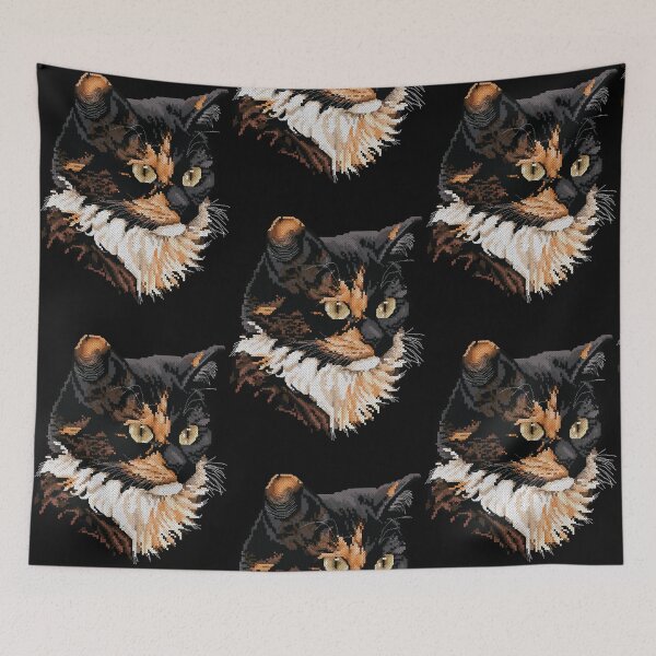 Item preview, Tortoiseshell Cat Cross Stitch  designed and sold by HarryJo1525017.