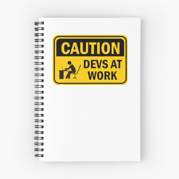 Item preview, Caution Devs at Work designed and sold by HYPERJB.