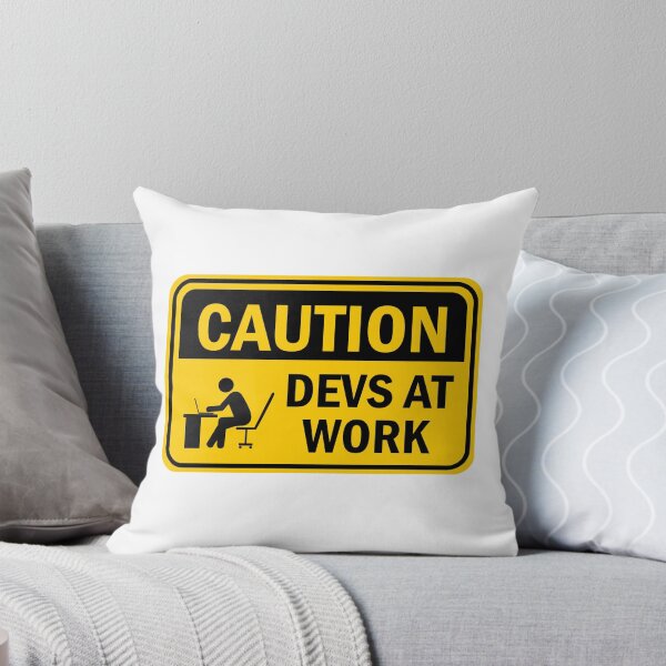 Item preview, Caution Devs at Work designed and sold by HYPERJB.