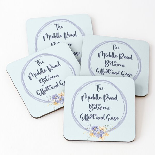 Item preview, The Middle Road Between Effort and Ease Yoga Saying designed and sold by MindfulMeta.