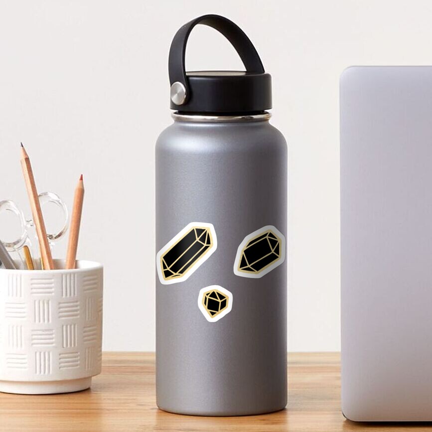 Gold and Black Gemstone Pattern Sticker