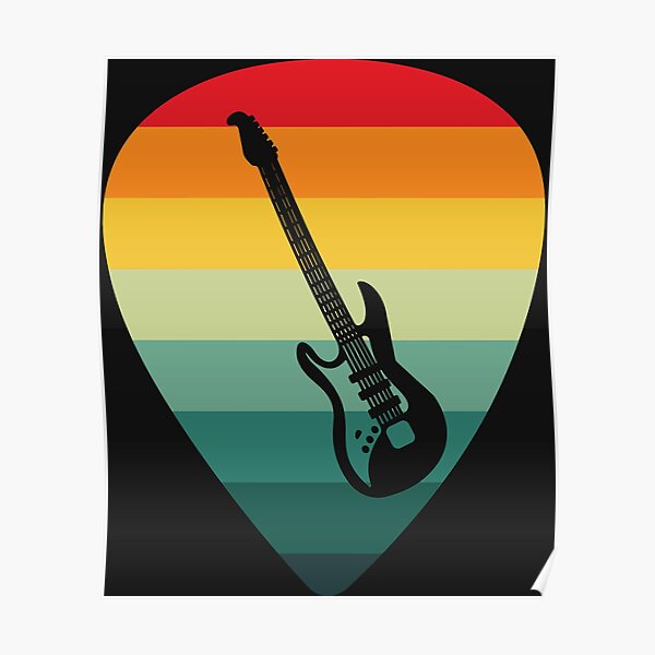 "Aria Guitar Bass player Golden Music Sticker" Poster for Sale by