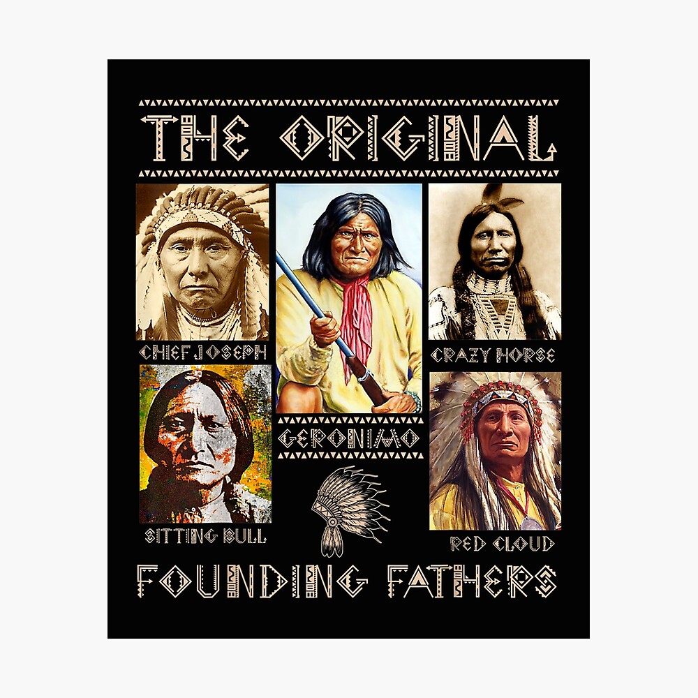 Native American the original founding fathers poster - Bassetshirt