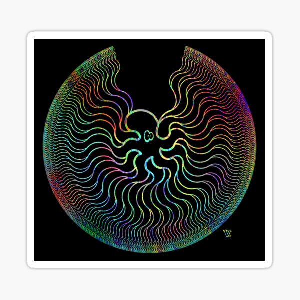 Mandelbrot Octopus Sticker
