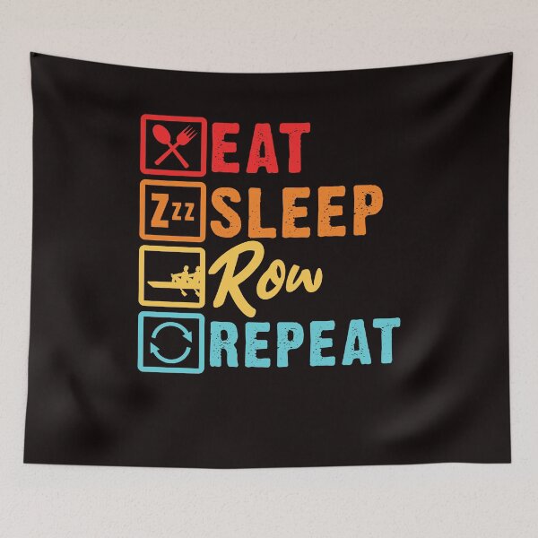 Item preview, Eat Sleep Row Rowing Paddling Rowboat Canoeing Kayaking Oars designed and sold by TomGiantDesigns.