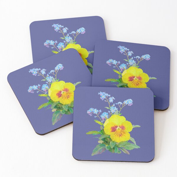 Item preview, Blue and yellow flowers. designed and sold by gallaart.