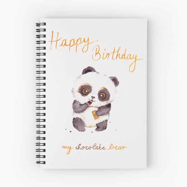 Item preview, Chocolate Panda Bday Card designed and sold by Lena Pfitzner.