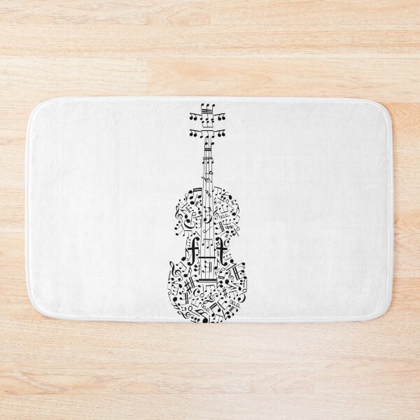 Item preview, Minimalist Violin Made of Notes and Symbols designed and sold by CatsWCleavers.