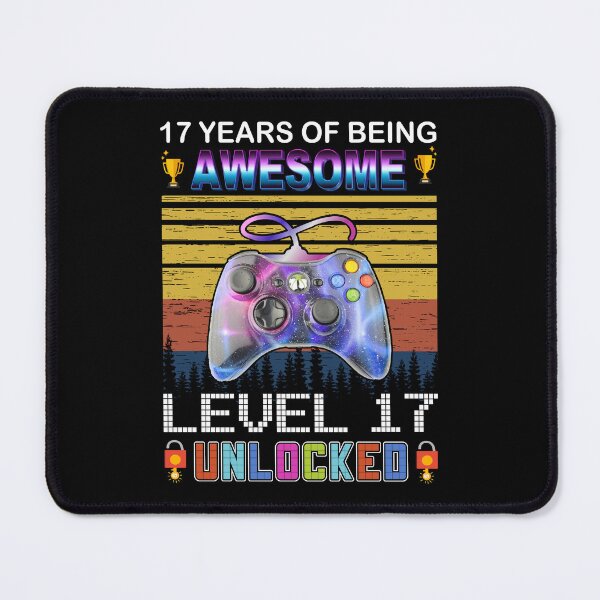 Item preview, 17 Years Of Being Awesome Level 17 Unlocked Gamer designed and sold by PansyBoyd.