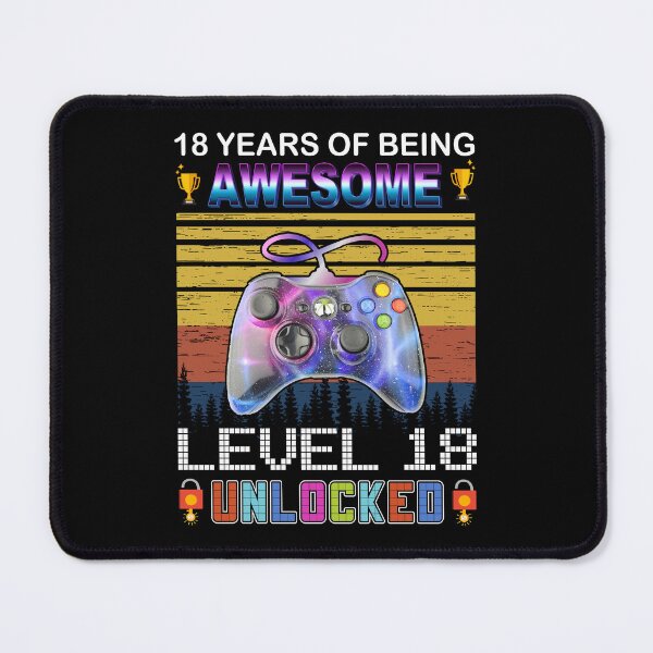 Item preview, 18 Years Of Being Awesome Level 18 Unlocked Gamer designed and sold by PansyBoyd.