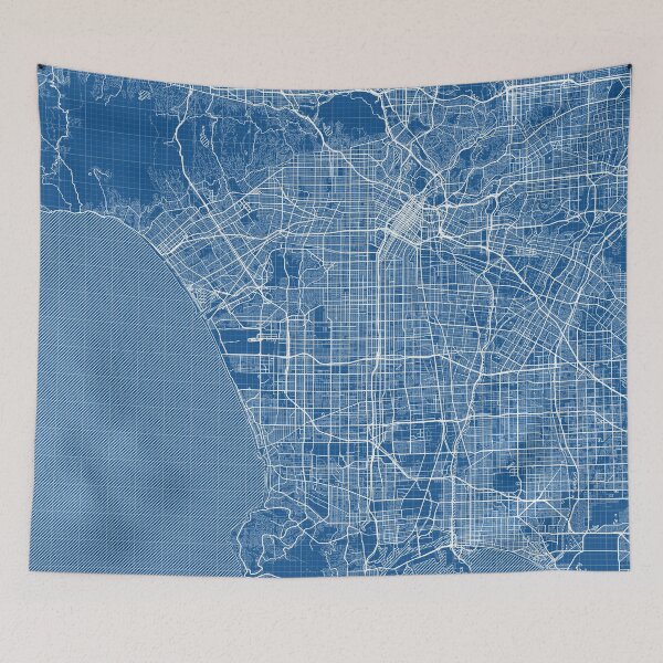Item preview, Los Angeles City Map of California, USA - Blueprint designed and sold by deMAP.