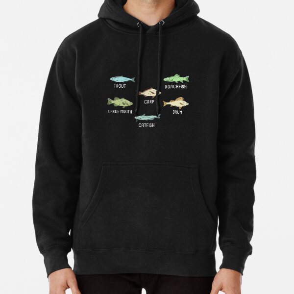 Types Of Freshwater Fish Species Fishing Pullover Hoodie for Sale by  eaneyjulie