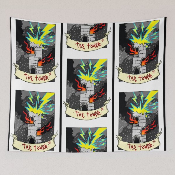 Item preview, The tower tarot card design  designed and sold by GlennBr6249129.