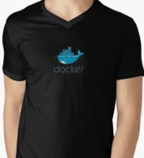 docker logo Men's V-Neck T-Shirt