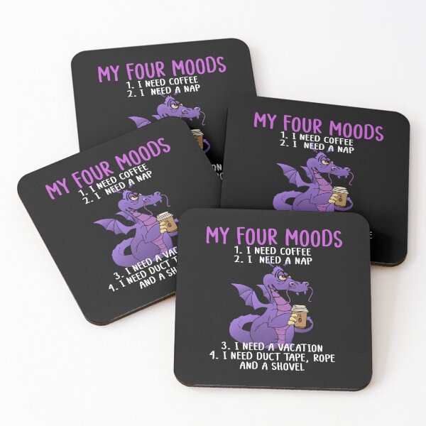 Item preview, Coffee Dragon My Four Moods I Need Coffee I Need A Nap Funny  designed and sold by alenaz.