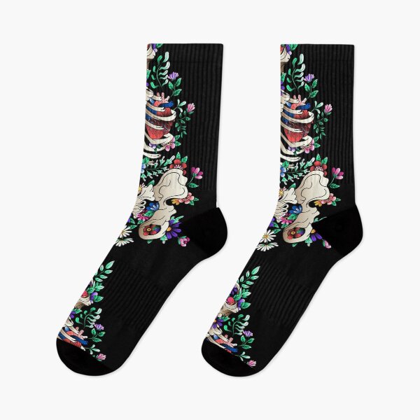Item preview, skull flowers colours design designed and sold by cat poe.