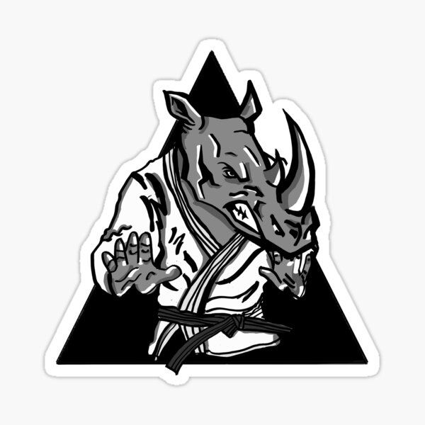 BLACK BELT RHINO Sticker